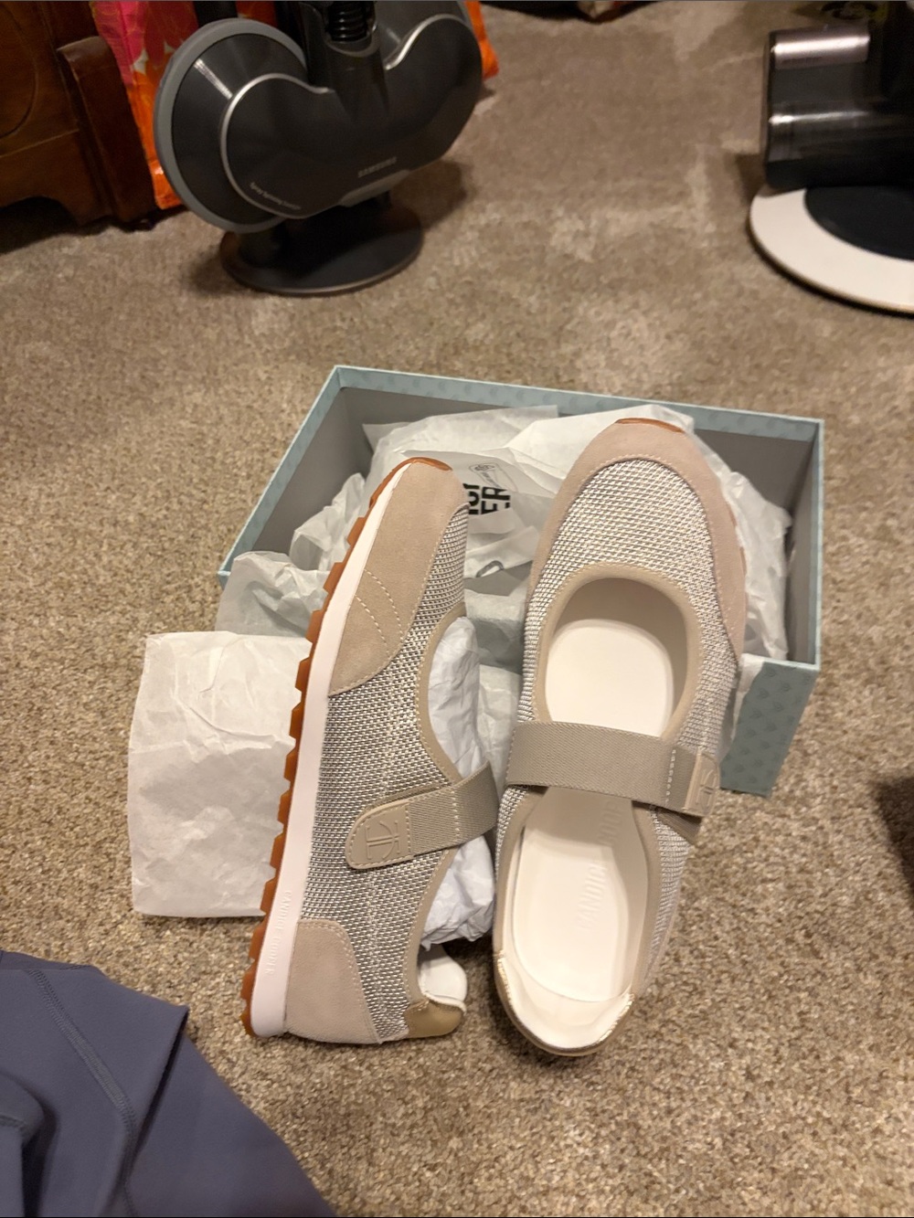 Candice Cooper (Anthro) Neutral Beige Slip-On Sneakers